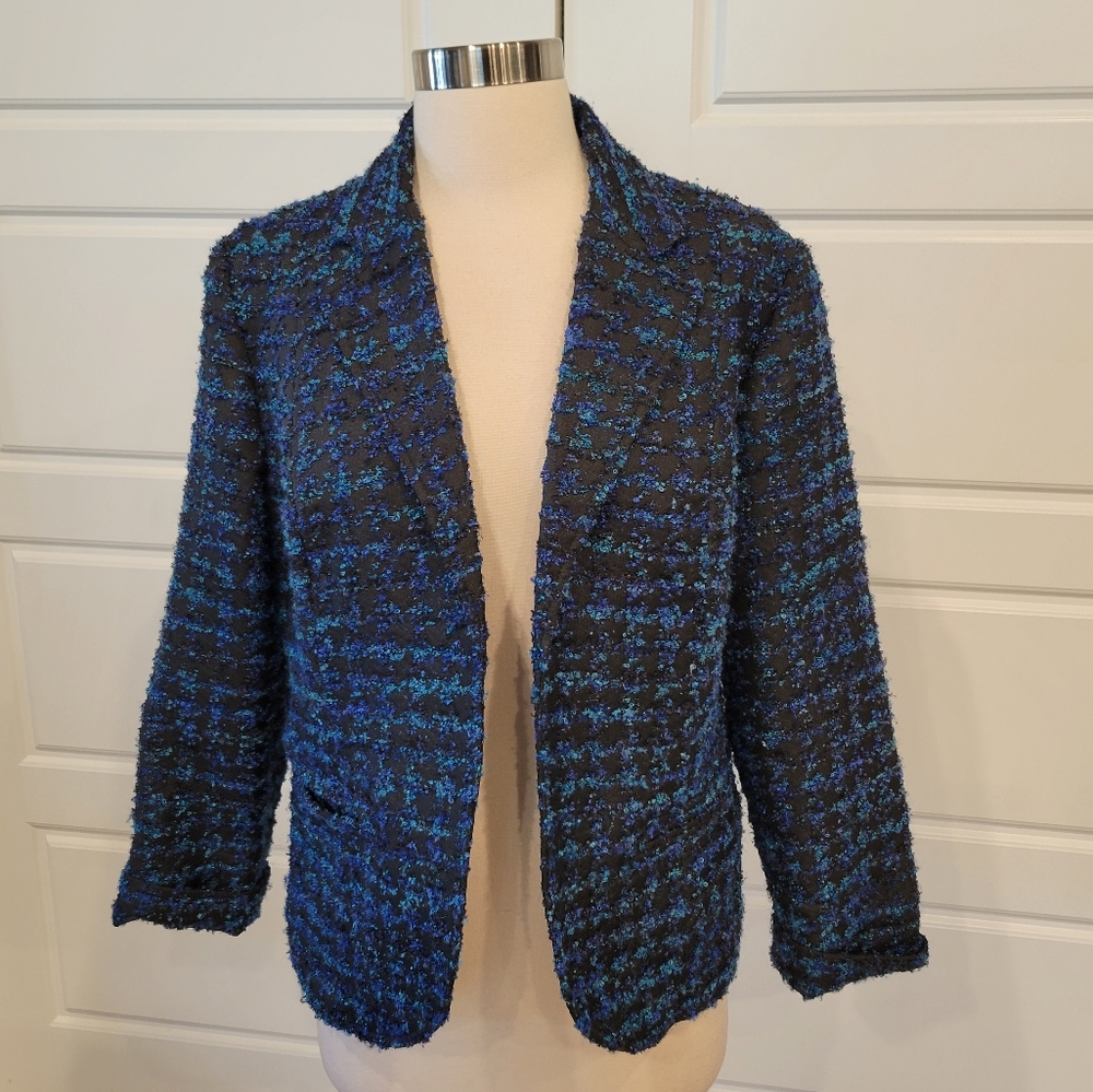 CHICO'S WOMEN'S TWEED BLAZER SIZE MEDIUM
